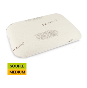 oreiller confort à mémoire de forme biotex memotop